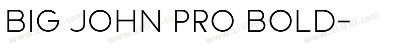 BIG JOHN PRO BOLD字体转换